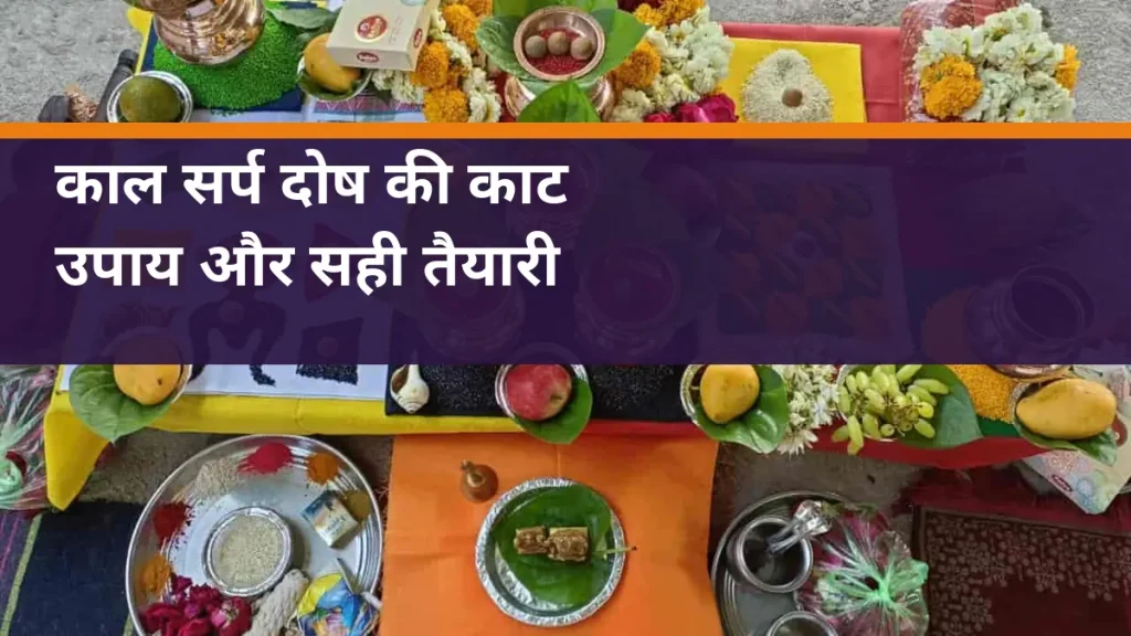 काल सर्प दोष की काट - साइट की वास्तविक पूजा तैयारी का चित्र